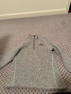 Patagonia Gray Kids Quarter-Zip Fleece Pullover